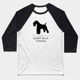 Kerry Blue Terrier Black Silhouette Baseball T-Shirt